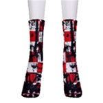 Emo Checker Graffiti Men s Crew Socks