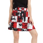 Emo Checker Graffiti Waistband Skirt