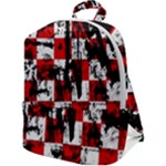 Emo Checker Graffiti Zip Up Backpack