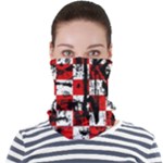 Emo Checker Graffiti Face Seamless Bandana (Adult)