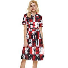Button Top Knee Length Dress 