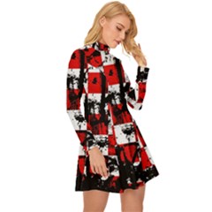 Long Sleeve Velour Longline Dress 
