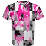 Pink Star Splatter Men s Cotton Tee