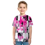 Pink Star Splatter Kids  Sport Mesh Tee