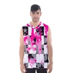 Pink Star Splatter Men s Basketball Tank Top