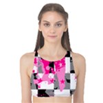 Pink Star Splatter Tank Bikini Top