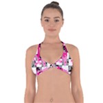 Pink Star Splatter Halter Neck Bikini Top