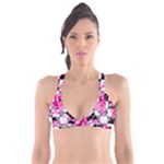 Pink Star Splatter Plunge Bikini Top