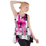 Pink Star Splatter Side Drop Tank Tunic