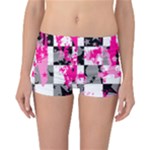 Pink Star Splatter Reversible Boyleg Bikini Bottoms