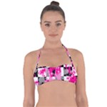 Pink Star Splatter Halter Bandeau Bikini Top