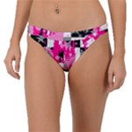 Pink Star Splatter Band Bikini Bottom