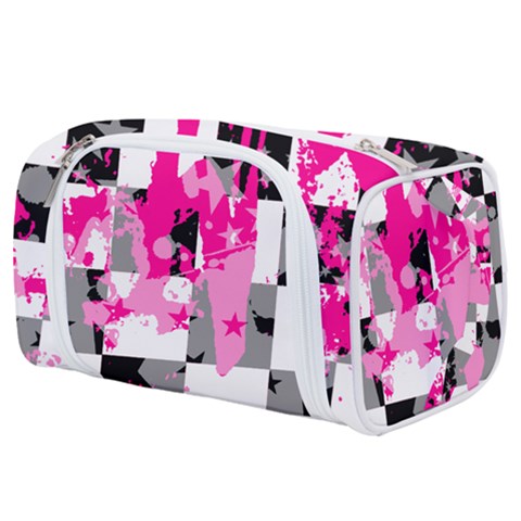 Pink Star Splatter Toiletries Pouch from ArtsNow.com