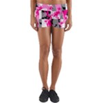 Pink Star Splatter Yoga Shorts