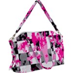 Pink Star Splatter Canvas Crossbody Bag