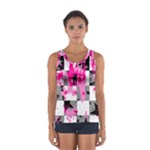 Pink Star Splatter Sport Tank Top 