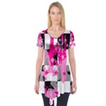 Pink Star Splatter Short Sleeve Tunic 