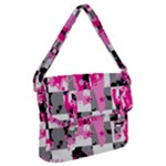 Pink Star Splatter Buckle Messenger Bag