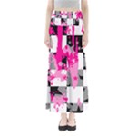 Pink Star Splatter Full Length Maxi Skirt