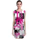 Pink Star Splatter Classic Sleeveless Midi Dress