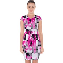 Capsleeve Drawstring Dress  