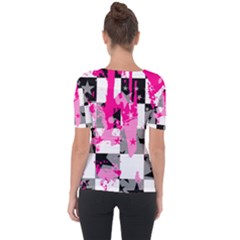 Shoulder Cut Out Short Sleeve Top 