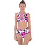 Pink Star Splatter Bandaged Up Bikini Set 