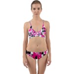 Pink Star Splatter Wrap Around Bikini Set