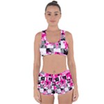 Pink Star Splatter Racerback Boyleg Bikini Set