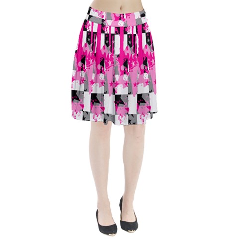 Pink Star Splatter Pleated Skirt from ArtsNow.com