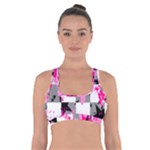 Pink Star Splatter Cross Back Sports Bra