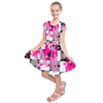 Pink Star Splatter Kids  Short Sleeve Dress