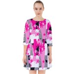 Pink Star Splatter Smock Dress