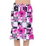 Pink Star Splatter Short Mermaid Skirt