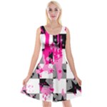 Pink Star Splatter Reversible Velvet Sleeveless Dress