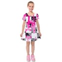 Kids  Short Sleeve Velvet Dress 