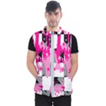 Pink Star Splatter Men s Puffer Vest