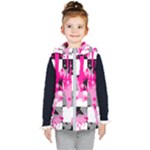 Pink Star Splatter Kids  Hooded Puffer Vest