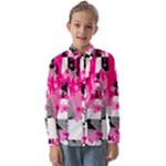 Pink Star Splatter Kids  Long Sleeve Shirt