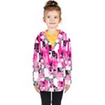 Pink Star Splatter Kids  Double Breasted Button Coat