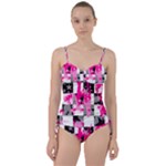 Pink Star Splatter Sweetheart Tankini Set