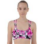 Pink Star Splatter Line Them Up Sports Bra