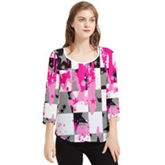 Chiffon Quarter Sleeve Blouse 