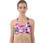 Pink Star Splatter Back Web Sports Bra