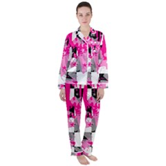Women s Long Sleeve Satin Pajamas Set 