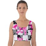 Pink Star Splatter Velvet Crop Top