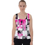 Pink Star Splatter Velvet Tank Top