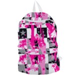 Pink Star Splatter Foldable Lightweight Backpack