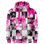 Pink Star Splatter Men s Overhead Hoodie