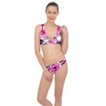 Pink Star Splatter Classic Banded Bikini Set 